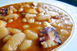 Habas con pulpo - Bioreona